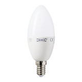 宜家家具 宜家代购  里代尔LED灯泡 E14, 枝形灯 乳白色