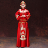新款秀禾服新娘礼服中式结婚红色敬酒服冬复古旗袍和服龙凤褂嫁衣