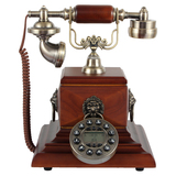 仿古电话机 欧式电话机 家用复古座机 美式古典电话机 实木电话机