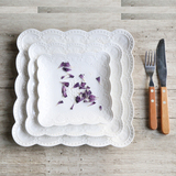 欧式蕾丝浮雕西餐盘 创意陶瓷餐具套装 下午茶点心盘蛋糕盘干果盘