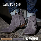 Saints Base切尔西拉链男靴新款潮流复古英伦风休闲短靴马丁靴子