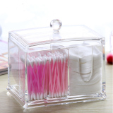 化妆棉收纳盒透明 欧式棉签盒牙签盒创意桌面卸妆棉化妆品置物架