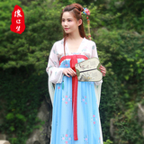 日常改良汉服女 古装襦裙齐胸对襟中国风公主仙女唐装汉元素服装