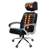 域美按摩办公椅 电脑椅家用电动老板椅人体工学椅旋转椅工作椅子