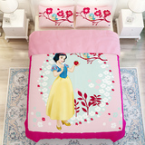 白雪公主卡通儿童床品三四件套粉色床单床笠被套床上用品单人双人