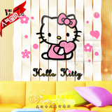 墙贴kitty猫卡通儿童房3d立体客厅卧室可爱宝宝创意包邮贴纸贴画