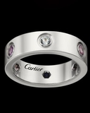 美国代购正品 Cartier/卡地亚 LOVE系列时尚镶多钻白18K金戒指