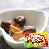 巧克力配椒盐饼干明治Meiji蘑菇山牛奶巧克力日本进口休闲零食