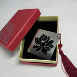 【白荷】古风中国风白色莲花不锈钢批发、定制商务|学生礼品书签