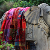 尼泊尔民族风围巾披肩波西米亚羊毛手工刺绣围巾春秋旅游拍照围巾