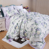 Royalrose 四件套纯棉高支高密花纹床上用品被套床单全棉四件套件