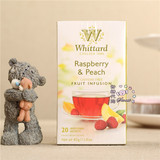英国代购 Whittard of Chelsea 覆盆子和桃子水果茶包 20包 现货