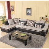 新品限时促销布艺沙发组合简约现代大小户型客厅家具转角多功能布