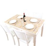 水 黄色塑料软玻璃欧式仿大理石餐桌布 PVC不透明餐桌茶几垫防