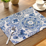 日式中国风古典简约复古双面加厚棉麻餐垫桌垫餐桌垫杯垫隔热垫