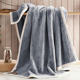 经典美式保暖双层加厚拉舍尔毛毯冬季盖毯珊瑚绒毛毯床单单人双人