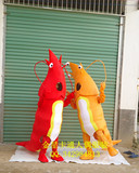 海洋动物龙虾卡通人偶服广告宣传开业表演服装道具毛绒玩偶服龙虾
