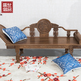 中式家具 鸡翅木贵妃椅实木贵妃沙发躺椅贵妃床美人榻布艺沙发床