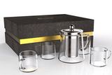 英国TOMIC特美刻玻璃茶具套装 花草茶具透明耐热过滤四合一茶壶