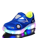 冬季儿童发光鞋USB充电亮灯鞋鞋底带灯男童棉鞋灯女童运动鞋