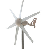 风力发电机300W6叶永磁盘式水平轴 12V微风起动带风光互补控制器