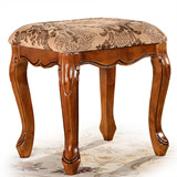 实木矮凳子欧式实木凳梳妆凳美式换鞋凳化妆小凳子特价实木小凳子