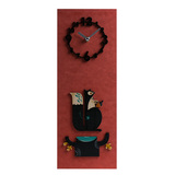 韩国原装进口dawon deco 3D松鼠挂钟客厅创意装饰无框画时钟表