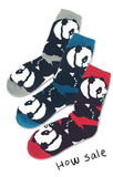 外贸出口瑕疵品 潮牌 熊猫袜子