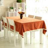 新款桌布时尚布艺餐桌布田园桌垫纯色餐台布茶几布长方形长桌布