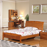 卧室全套家具 水曲柳高档实木床新中式实木儿童床1.2米单人床特价