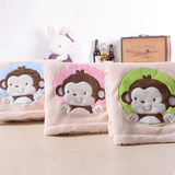 猴年宝宝新生儿婴儿毛毯儿童羊羔绒毯子双层加厚午休盖毯冬季包邮
