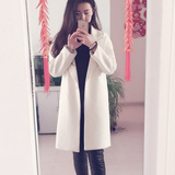OMASH/奥曼莎2016新款韩版中长款毛呢外套修身显瘦羊绒呢子大衣女