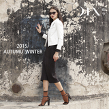 2015秋装新款欧洲站白色修身机车女式皮衣 短款 皮夹克pu小外套