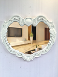 壁挂浴镜挂墙卫生间镜子心形浴室镜欧式复古化妆镜洗手台镜梳妆镜