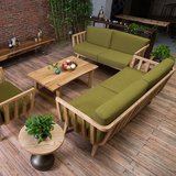 北欧简约小户型客厅家具半拆洗布艺实木沙发组合北美白蜡木CE019