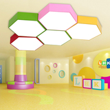 办公室灯几何吸顶灯led创意彩色六边形蜂窝书房幼儿园教室服装店
