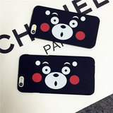 日本熊本熊iphone6/6s plus手机壳卡通苹果6 4.7保护套5s磨砂外壳