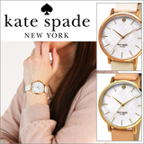 日本代购 直邮 kate spade 女款 手表 腕表 粉金 皮革 表带 包邮