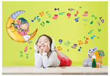 音乐系列新款创意防水墙贴儿童房壁贴卧室幼儿园装饰墙画贴纸活动