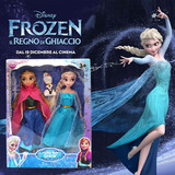 冰雪奇缘艾莎安娜Frozen迪士尼公主套装女孩芭比娃娃玩具elsaanna