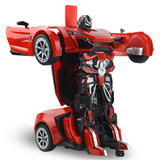 遥控一键变形机器人 充电动超变金刚4儿童玩具汽车人变型车模礼物
