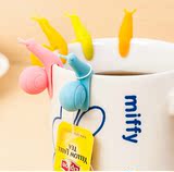 创意韩国可爱派对蜗牛硅胶茶包挂 杯子区分夹子 蜗牛拉茶袋器单个