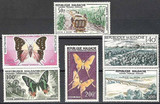 马达加斯加 1960 普票 蝴蝶和风光 6全新无贴 航空票 雕刻版