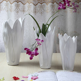 陶瓷花瓶简约现代客厅装饰摆件富贵竹水培大号插花欧式白瓷器落地