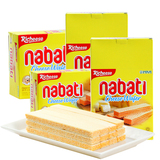印尼进口Richeese丽芝士nabati纳宝帝奶酪威化饼干200g*4盒零食