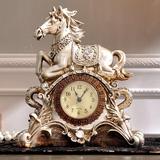 欧式古典家居装饰工艺品富贵马摆件客厅书房时钟台钟创意个性座钟