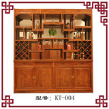 红木家具全实木中式玻璃高酒柜2米餐边柜高非洲花梨木客厅隔断柜