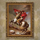 手绘油画欧式古典宫廷人物画拿破仑 玄关壁炉有框竖版挂画订制18