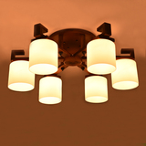 美式吸顶灯中式实木地中海欧式简约LED客厅灯宜家卧室大厅灯