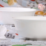 6寸面碗 汤碗 韩式 大碗陶瓷碗  唐山骨瓷甜品碗 可爱创意